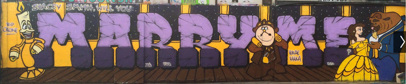 Illustration for article titled This Disney-Themed Mural Is the Best Proposal You Will See This Week